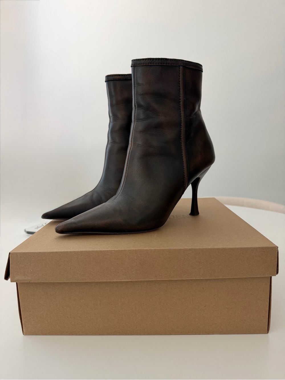 Steve Madden Black Pointed-Toe Stiletto Ankle Boots